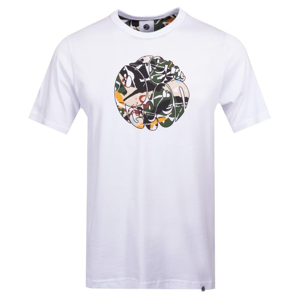 Pretty Green Men's White Convergence Regular Fit T-Shirt S