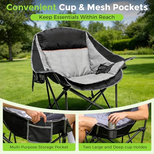 Suteck Silla de Camping Sobredimensionada para Adultos - Silla de Camping Acolchada para 500 LBS miniatura 5