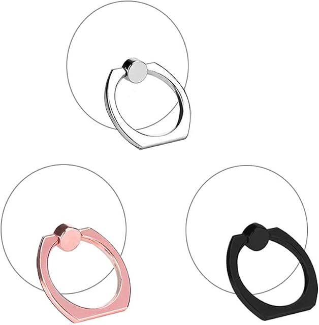LENOUP Transparent Cell Phone Ring Holder, Clear Cell Phone Ring Grip Kickstand, 360 Rotation Clear Ring Finger Grip Stand for Phone