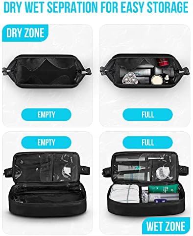 Toiletry Bag for Men, SAMZSKY Travel Accessories Shaving Dopp Kit, All-around Waterproof Bathroom Toiletries Organizer (Black) 4 Toiletry Bag for Men, SAMZSKY Travel Accessories Shaving Dopp Kit, All-around Waterproof Bathroom Toiletries Organizer (Black)