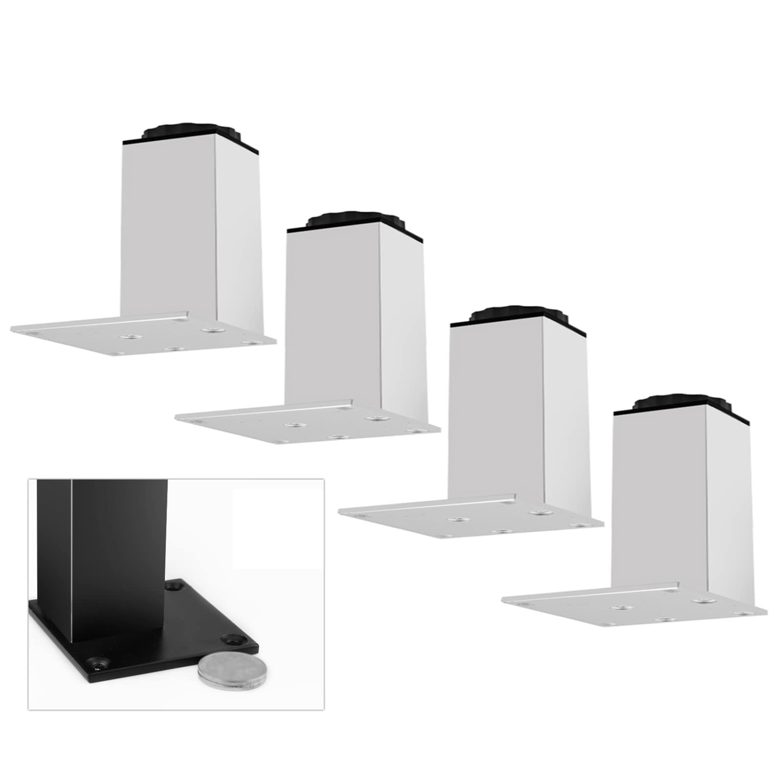 Patas de muebles para bricolaje metalicas con pies de soporte regulables de 12 cm