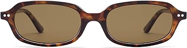 Retro Small Rectangle Sunglasses for Women Men Trendy Narrow Square Sunnies AP3729