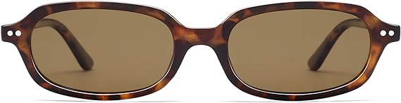 Retro Small Rectangle Sunglasses for Women Men Trendy Narrow Square Sunnies AP3729