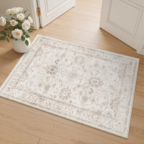Madane 2x3 Washable Rugs for Entryway, Low Pile Non-Slip Small