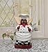 ACK Happy Bistro Chef Hand Painted Ceramic Utensil Jar, Utensil Holder, Utensil Crock, Modern Kitchen Decor, Kitchen Storage for for Spoon, Ladle, Spatula and More