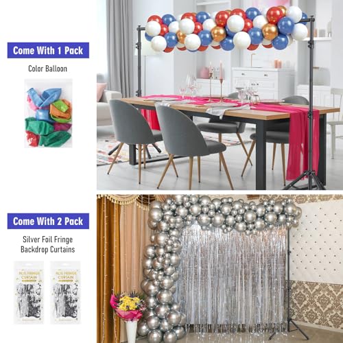 Eocnrhe Backdrop Stand Kit - 6 Widths, 10x7.5ft Adjustable Background Stand for Parties & Studio Photography - Image 5