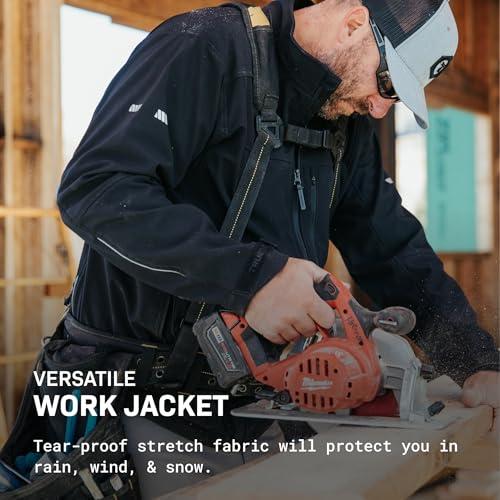 TRUEWERK Men's Softshell Work Jacket - S3 Solution Coat Technical Workwear, Lightweight, Waterproof with 4-Way Stretch2