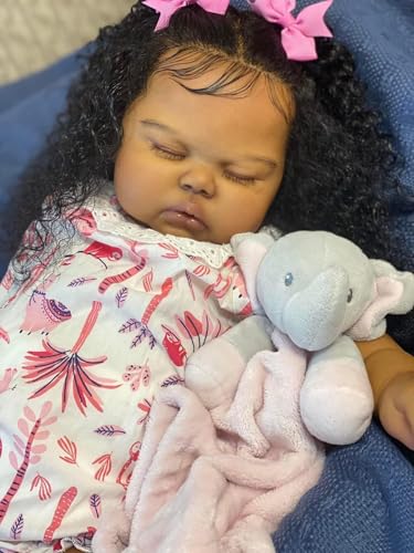 Muñeca Reborn Bebé Biracial Negra 19 Pulgadas miniatura 6