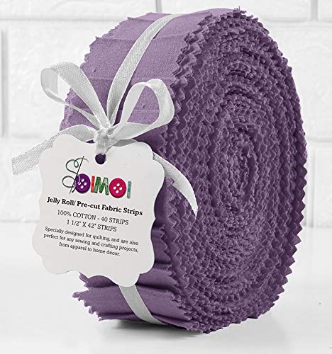 18-pc It's All Purple Jelly Roll 2.5" Pre-cut 100% Cotton - Foto 5