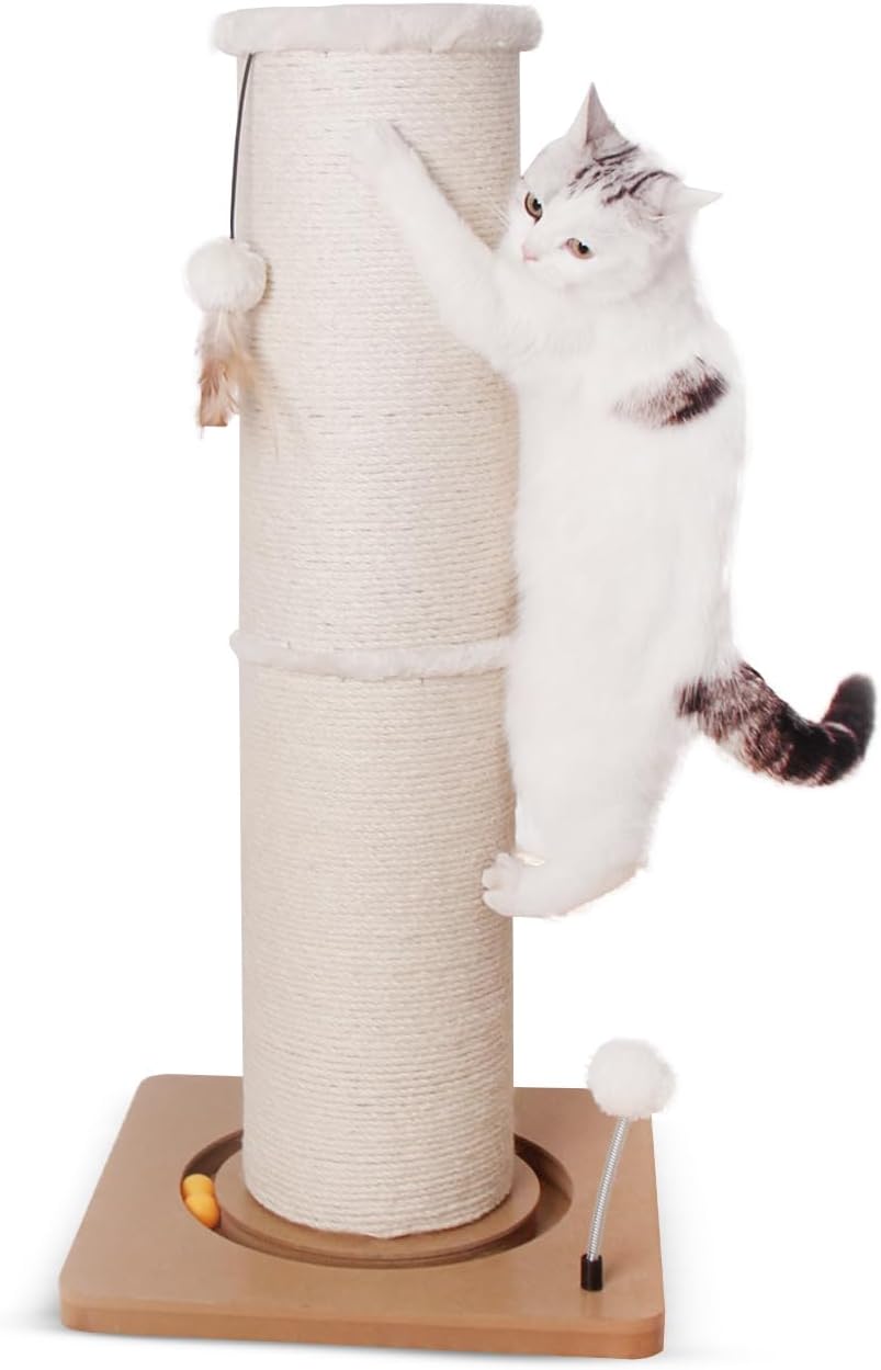 CanadianCat Company Kratzbaum Carla für Katzen mit Spielzeug, interaktives Katzenspielzeug, Selbstständigkeit mit 82 cm Höhe, Kratzbaum Ø 20 cm, ca. 40 x 40 x 86 cm CanadianCat Company Kratzbaum Carla für Katzen mit Spielzeug, interaktives Katzenspielzeug, Selbstständigkeit mit 82 cm Höhe, Kratzbaum Ø 20 cm, ca. 40 x 40 x 86 cm