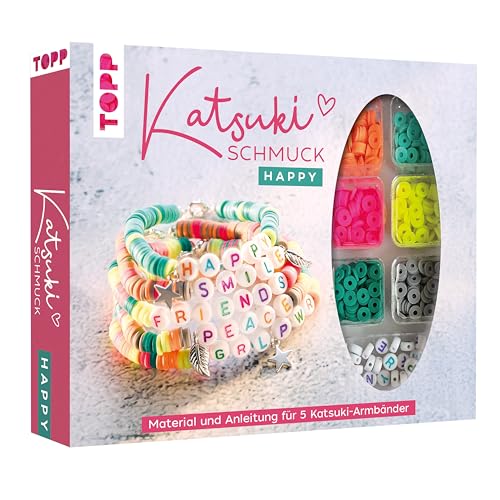 Topp Katsuki Schmuckset mit Buchstabenperlen - Happy