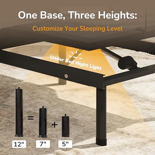 Image of Queen Adjustable Bed Frame + 12 Inch Gel Memory Foam Mattress,Wireless Remote and Massage & Head and Foot Incline,CertiPUR-US Certified & Fiberglass Free,Zero Gravity