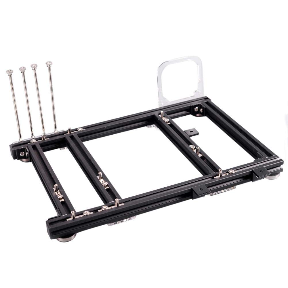DIY Open PC Gehäuse, Aluminiumlegierung M-ATX Übertaktungstest Plattform Computergehäuse, aus hochwertigem 20x20 Aluminium Legierungsmaterial, Unterstützt ATX gewöhnliches großes Netzteil
