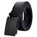 Ratchet Leather Dress Belt for Men Up to 46 No Hole Slide Belt Black and Brown