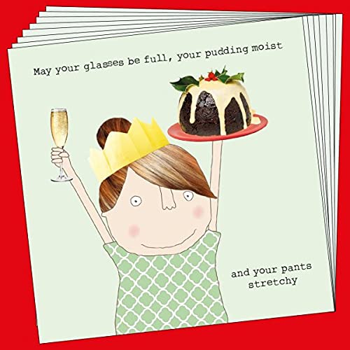 Box of 8 Rosie Made A Thing Stretchy Pants Funny Christmas Cards Humour Packs XGFB008 XGFB008