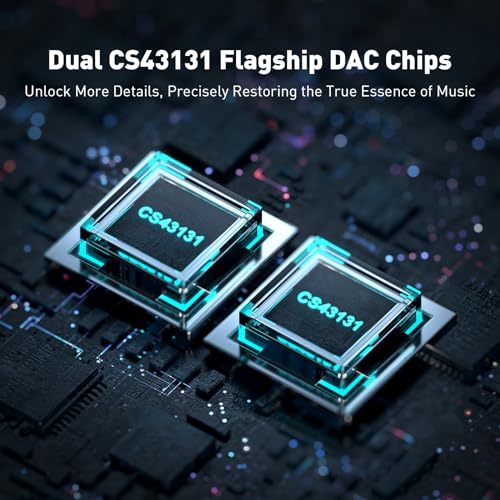 Image of Fosi Audio DS2 USB C to AUX Headphone Amp DAC Dongle 3.5mm Jack Audio Portable Amplifier Dual Output DSD256 4.4mm Balanced High Resolution CS43131 for iPhone 15 Pro Max Plus iPad Android Phone