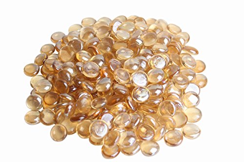 Homeshop3000 Pepitas de Cristal 1kg Melocotón (230 Piezas) Decoración de Acuario Jardín Artes Oficios