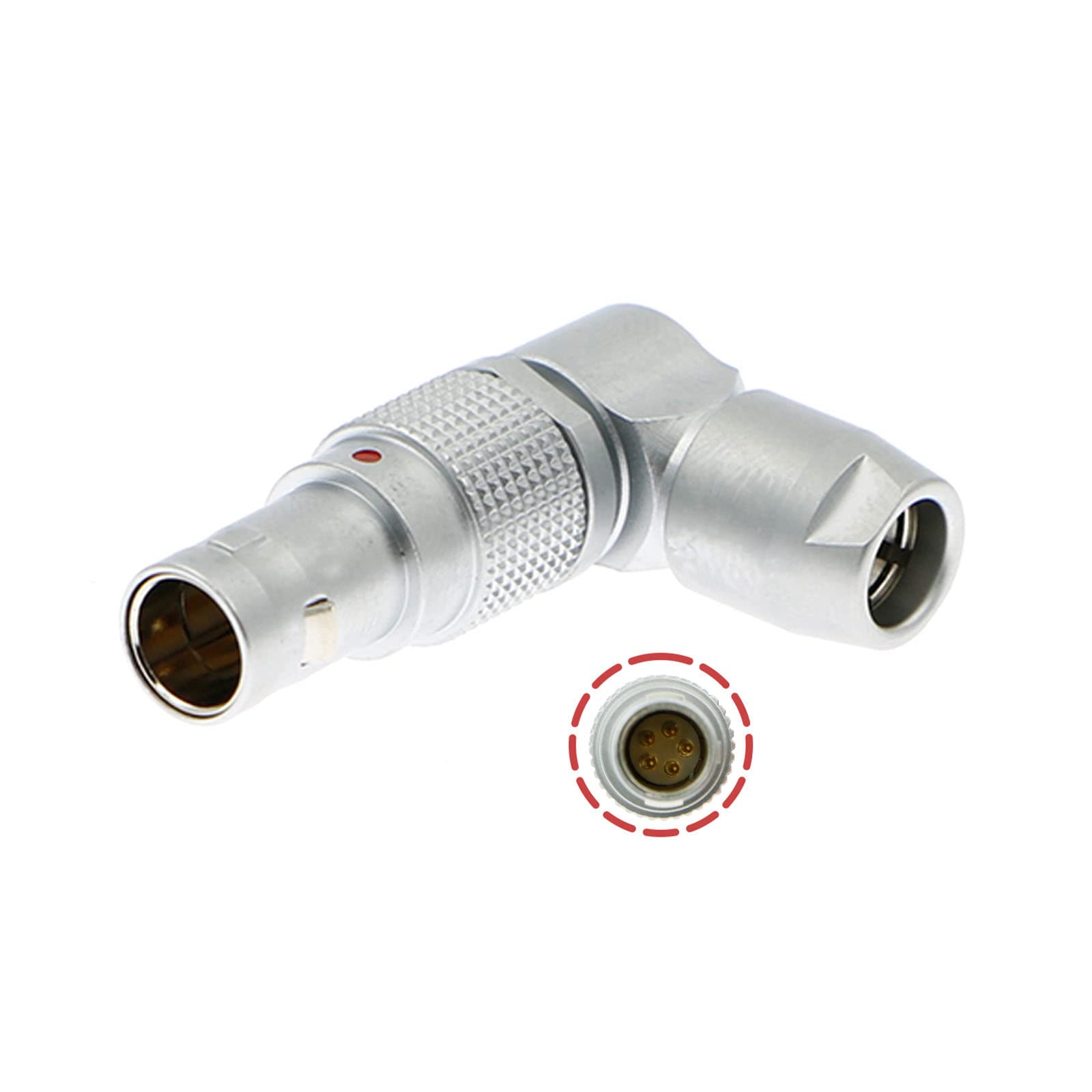 Alvins Adjustable Right-Angle 0B 5-Pin Male Connector for ARRI Alexa Mini, FSG-0B-305 5-Pin Rotatable L-Shaped Plug for Sound Devices(5 Pin)