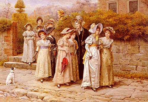 Affiche toile Miss Pinkertons Academy par George Goodwin Kilburne pour décoration murale
