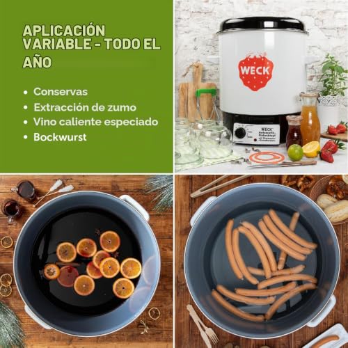 Miniatura 7 de Weck Wat 14a - Esterilizador Para Conservas 2000 W, Sin Temporizador, Esmaltado, 230 V