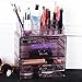 Ikee Design Cosmetics Makeup and Jewelry Storage Case Display for Lipstick, Nail Polish, and Makeup Brushes, Cosmetic Jewelry Organizer Makeup Holder, 9 1/4