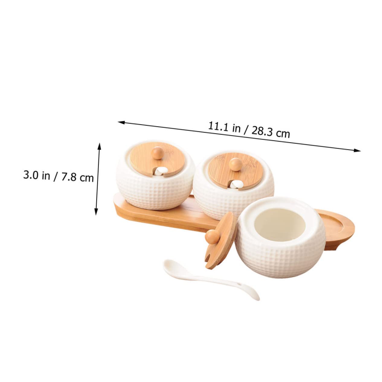 VINTORKY 1Set Seasoning Jars Condiment Pots Kitchen Supplies Easy to Clean Safe Material for Spice Storage present Option