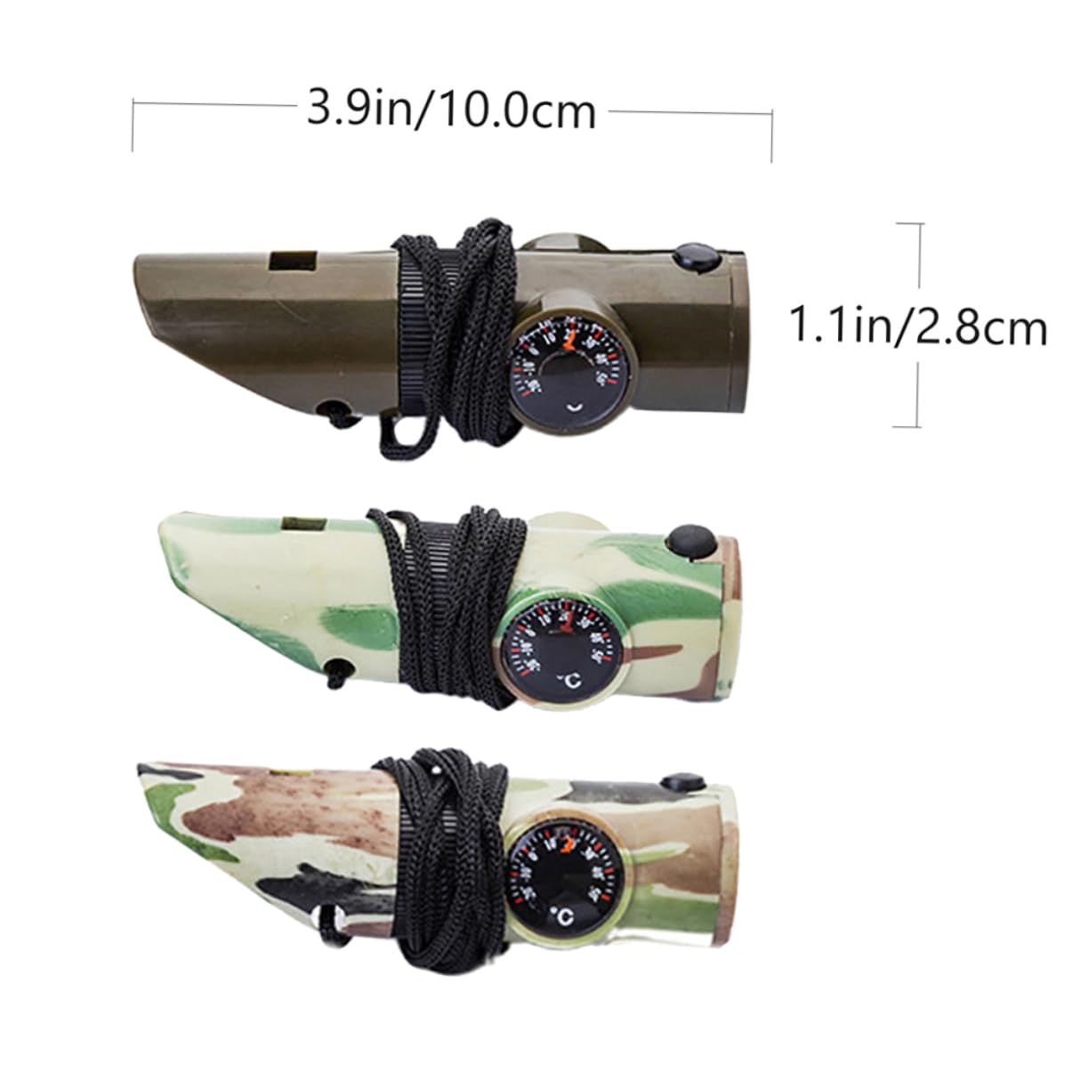 Sosoport Outdoor-überlebens Pfeife Pfeifen-Halskette Schiebepfeife Sicherheitspfeife Notfall Outdoor-multitools Notfall Pfeifen Notfall-überlebenspfeife Zelt Lichter Abs