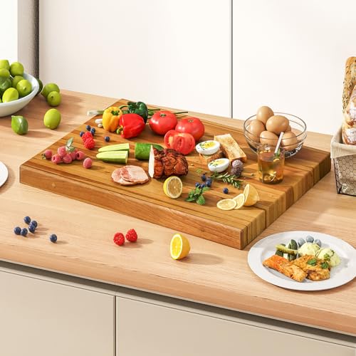 Tabla de Cortar de Madera Teak Extra Grande Reversible miniatura 2