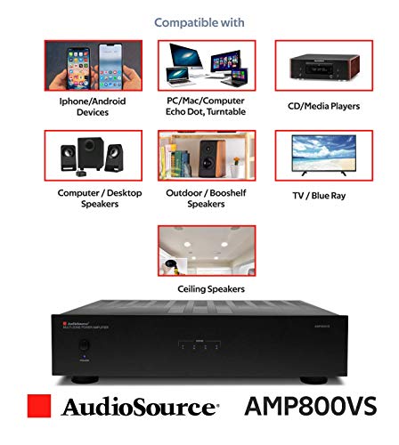 Audiosource Analog Amplifier, Stereo More Versatility A Amplifier Amp800Vs For Home Sound Systems #TOP4