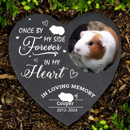 Cowcute Personalized Pet Memorial Stones, In Loving Memory of Pet, Custom Sympathy Gift for Guinea Pig Loss, Remembrance Gift
