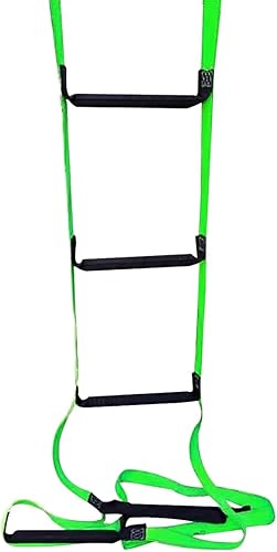 CRAYZA Escalera de emergencia para escapar de incendios, escalera portátil de cuerda de seguridad de 9.8 pies con 2 ganchos para el hogar, multiusos