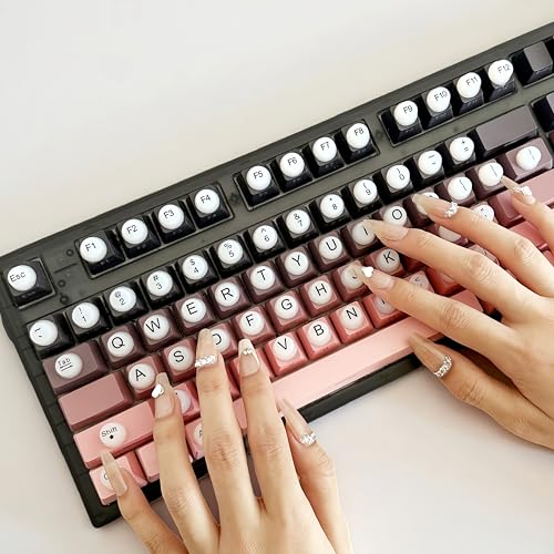 64pcs adhesivos para teclado en silicona blanca miniatura 1