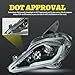 bamotoop LED Headlights with High Low Beam Daytime Light Turn Signal light for Yamaha Raptor 700 700r 2006-2025 YFZ 450 YFZ 450R YFZ 450X Wolverine 450 350 Raptor 250 350 DOT Approve(2PCS)