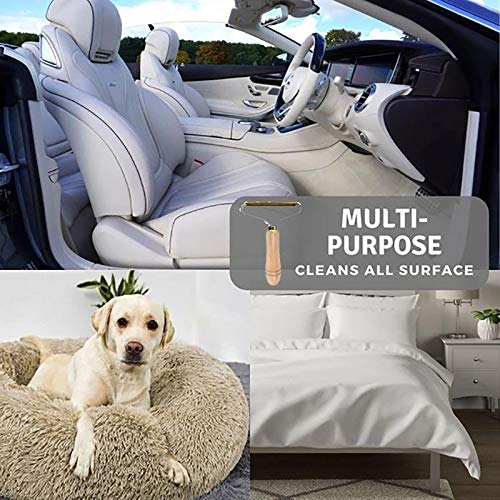 Portable Lint Remover Manual Clothes Cleaning Fuzz Shaver, Multi-Fabric Sweater Comb with Steel Net, Quick Epilator for Wool Products Pet Hair (1 PC Brown)