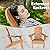 Plawdlik Folding Adirondack Chair, SGS Tested, Wooden Textured with Cup Holder, Heavy All-Weather HDPE Comfortable Set Poolside Backyard Lawn Teak