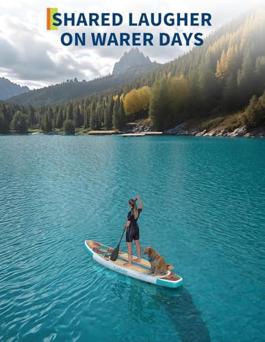 Inflatable Stand Up Paddle Board, 10'6"/11' Paddle Boards with Premium Accessories, Non-Slip EVA Deck, Ultra-Light Carry Bag Pump, SUP for Youth & Adults of All Skill Levels (Yellow, 10.6ft)