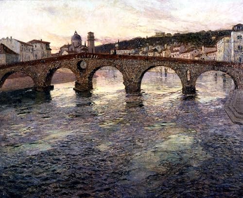 Cuadro sobre lienzo vintage de Verona 60x90cm para transformar paredes vacías del dormitorio