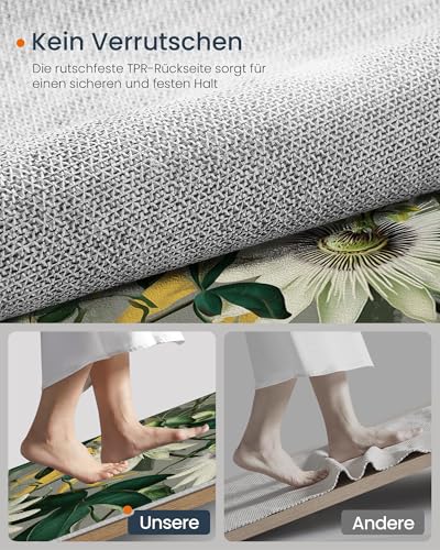 Tapis de sol fleur de la passion tropicale pour entrée intérieure chic