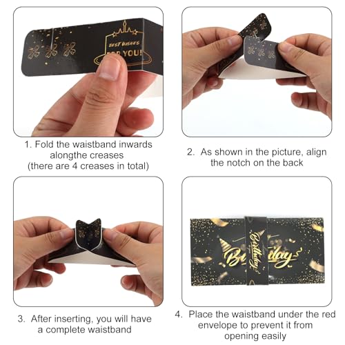 Geburtstag Geldhalter, Geldumschlag zum Geburtstag Kreatives Geschenk mit Grußkarte und Transparenten Plastiktüten für Männer Frauen und Kinder