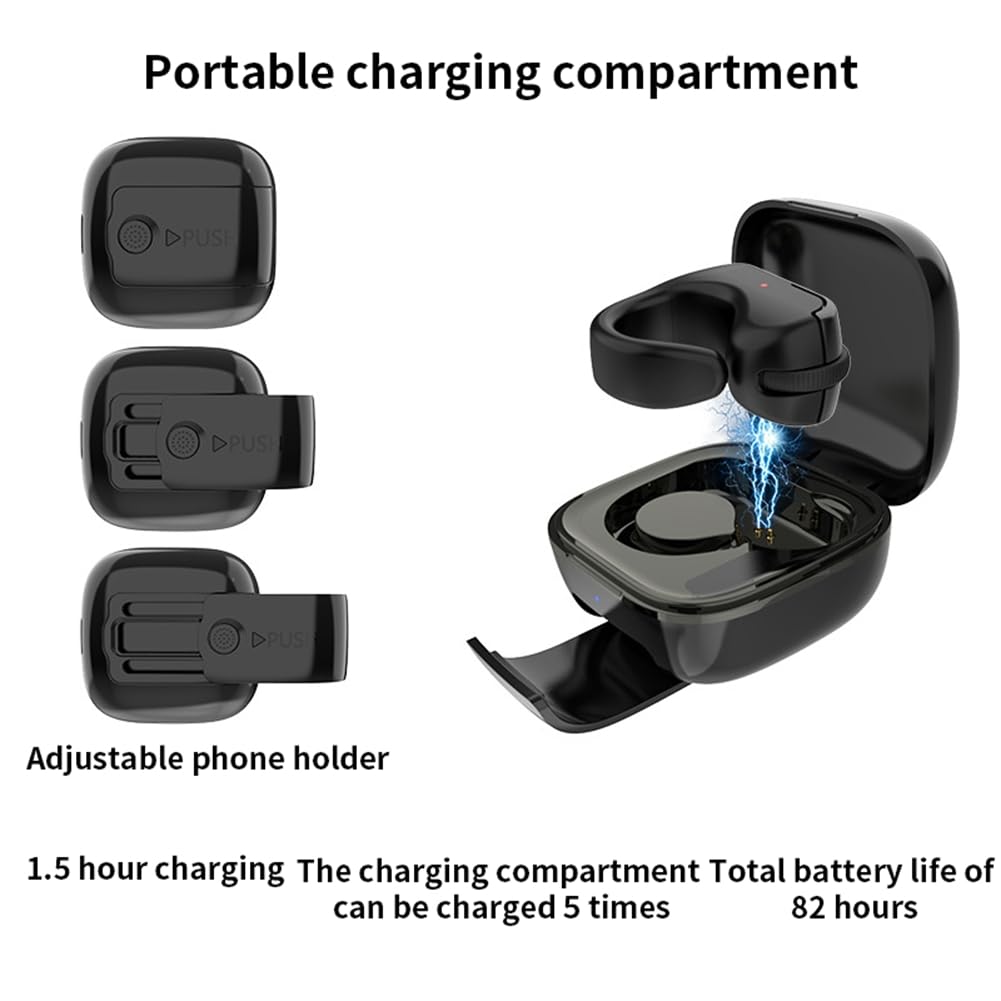 di scorrimento wireless, per dito ad aria per mouse, touchpad Bluetooth, per computer portatile/fotocamera/selfie, nero