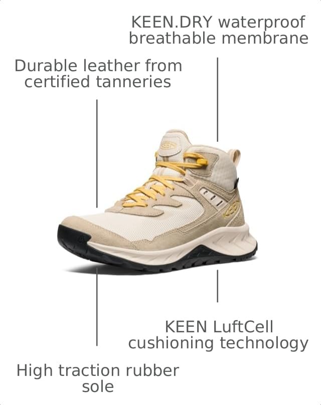 Image of KEEN Women's Hightrail Mid Height Durable Lightweight Breathable Leather Waterproof Hiking Boots