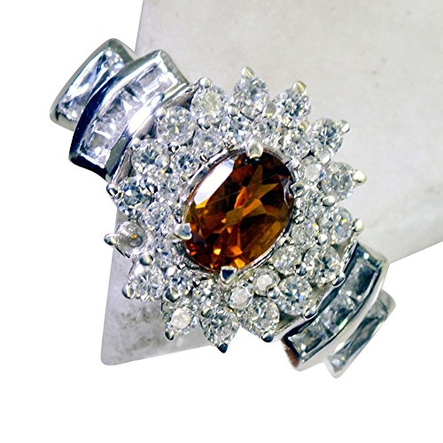 Bague en citrine véritable bijoux faits main pour mariage et soirées