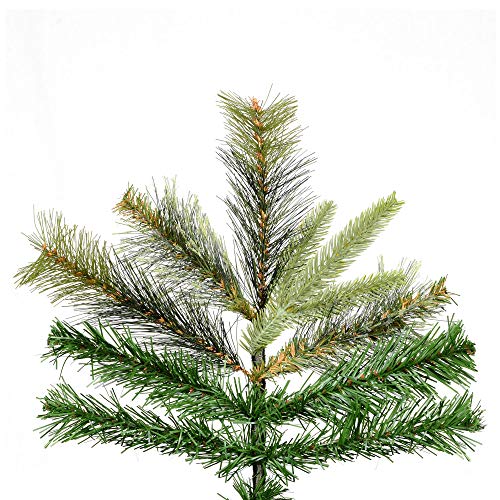 Vickerman 7.5' Unlit Cashmere Slim Artificial Christmas Tree - Faux Tree for The Holidays - Reliable and Durable - Realistic Green Tree - Holiday Living Room Decor