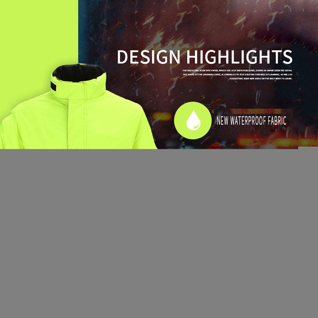 Chaqueta de Lluvia para Adultos Ropa de Lluvia Ligera a Prueba de Viento Reflectante Transpirable con Capucha Bolsillos con Cremallera para Bicicleta de montaña Caza Invierno Vera