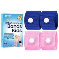 Travel Motion Car Sickness Relief Bands for Kids, Anti-Nausea Wristbands for (Pink and Blue)\u2026