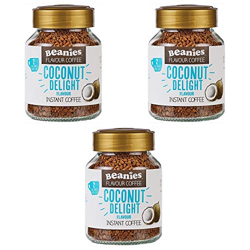 Beanies Coconut Delight Flavour Instant Coffee 50g, 3 Pack