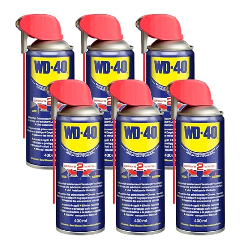 ELITE BBQ passend für 6x WD-40 400ml Smart Straw Rostlöser & Schmierfett Maschinenöl für Werkstatt und Profi