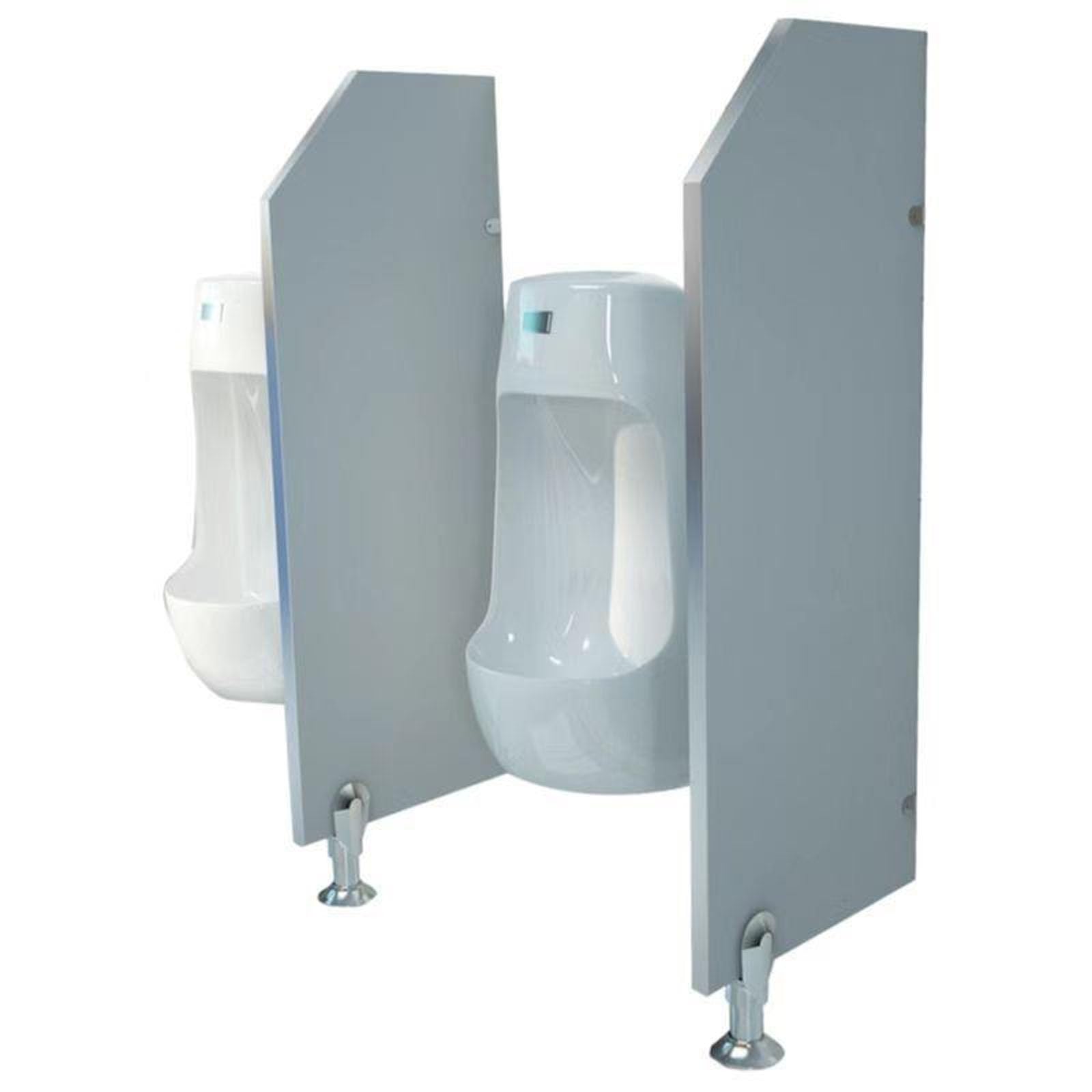 Mampara de urinario de hombre protección y privacidad adicionales gris