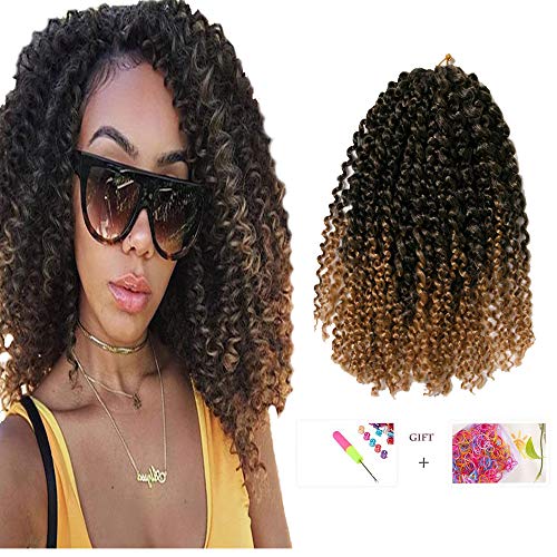 Crochet Braids Hair Curly Braid Ombre Braiding Hair Burgundy Blonde 6 pack/lot Brown 60g /pack Synthetic 12 inch (1b/27)