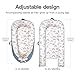 Baby Lounger-Breathable and Soft Organic 100% Cotton, Portable Infant Lounger with Removable Lounger Cover, Baby Lounger for Newborn - Rainbow